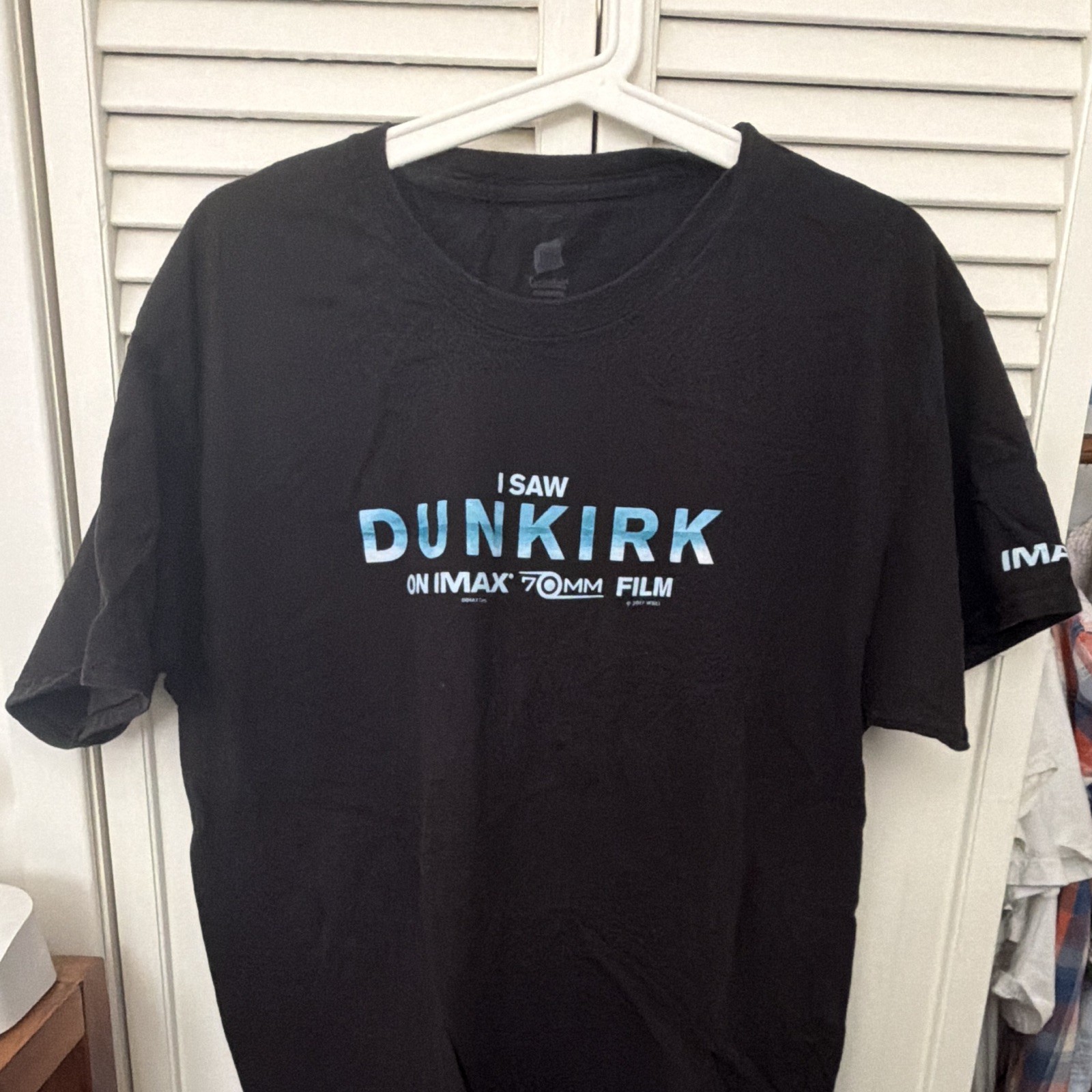 Black IMAX Dunkirk 70mm Film Men’s T-Shirt Size L Christopher Nolan Odyssey gallery