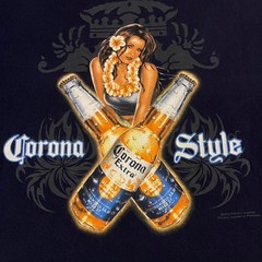 Vintage AAA Corona Extra Beer Blue Corona Style Shirt Mens Size XL