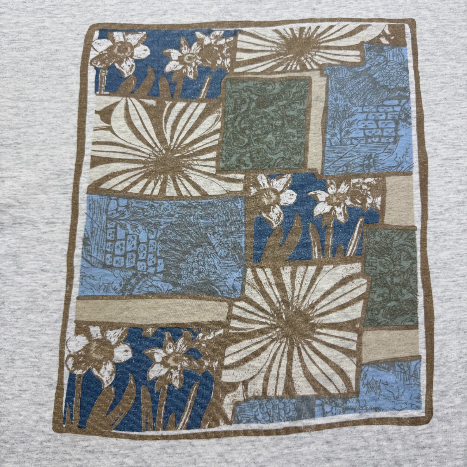 Vintage 90s Floral Botanical Abstract Nature Flowers Art Graphic T-Shirt - XL gallery