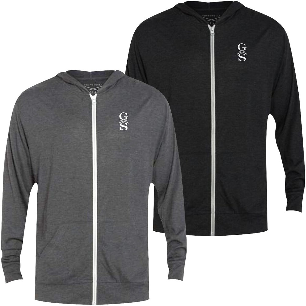 Grunt Style Basic Lightweight Tri-Blend Full Zip Hoodie