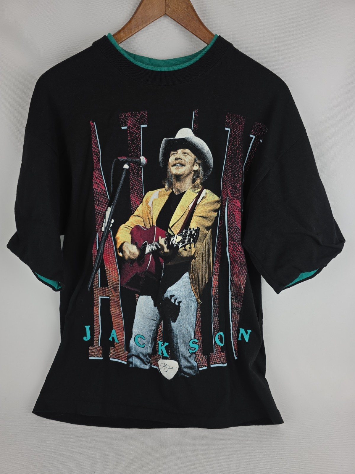 90s Alan Jackson On Tour Shirt Premier Sportswear Made in USA Size Large Black