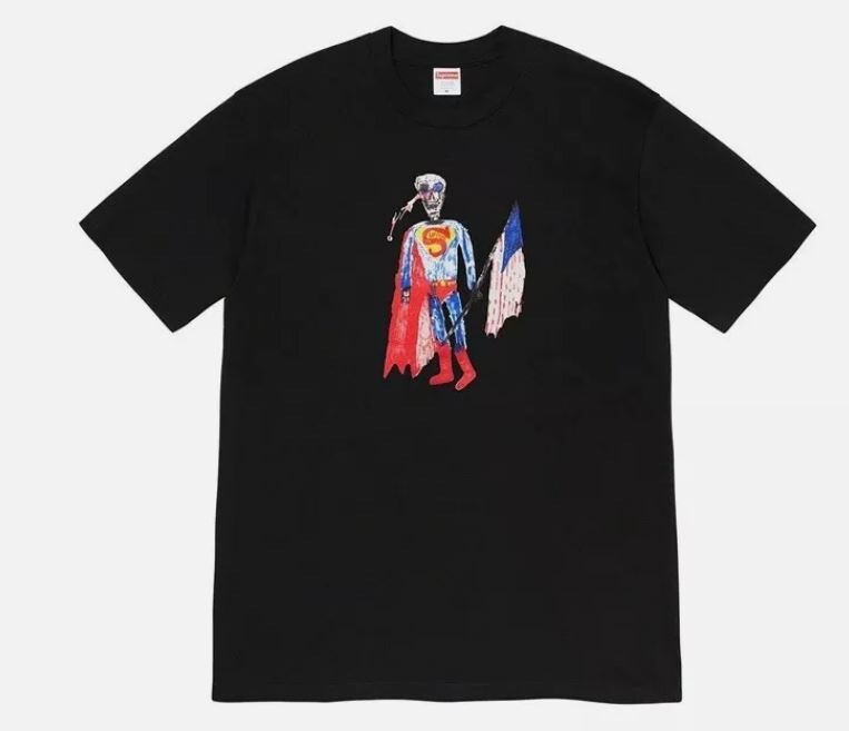 NWT Supreme Mens Skeleton Tee Shirt Black Small New York Skater SS21 Flag 52412 gallery