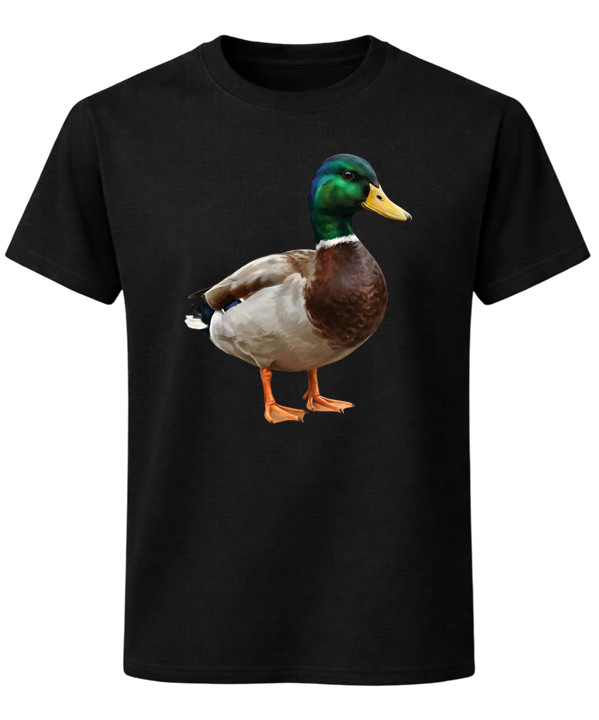 Mallard Duck T-Shirt Wildlife Bird Illustration Nature Art Unisex Tee gallery