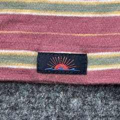 Faherty Sunwashed Tee T-Shirt Mens Large Faded Red Reef Stripe Organic Cotton
