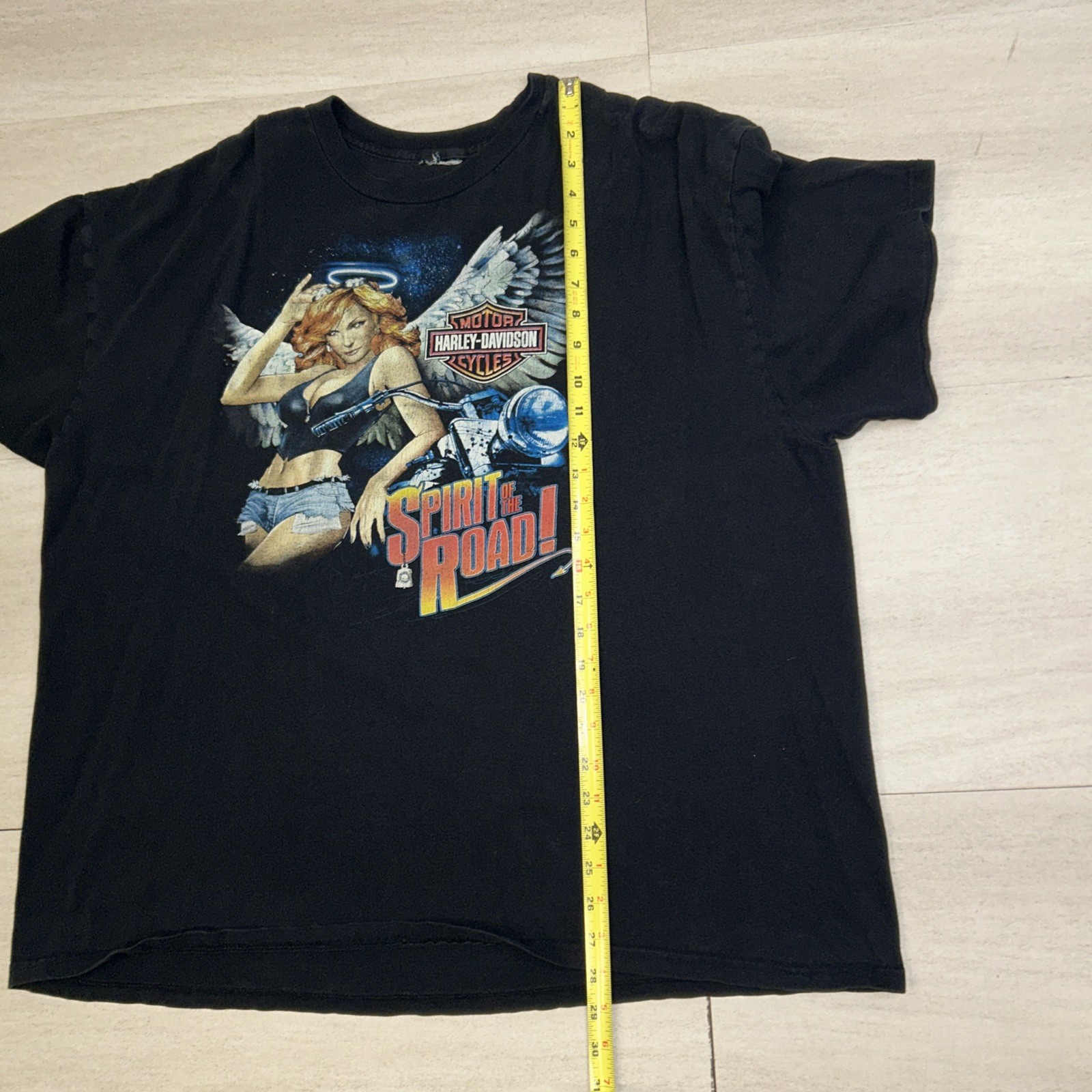 Vintage Y2k Harley Davidson Tee Shirt Size 2XL(?) Pin Up See Pics For Size gallery