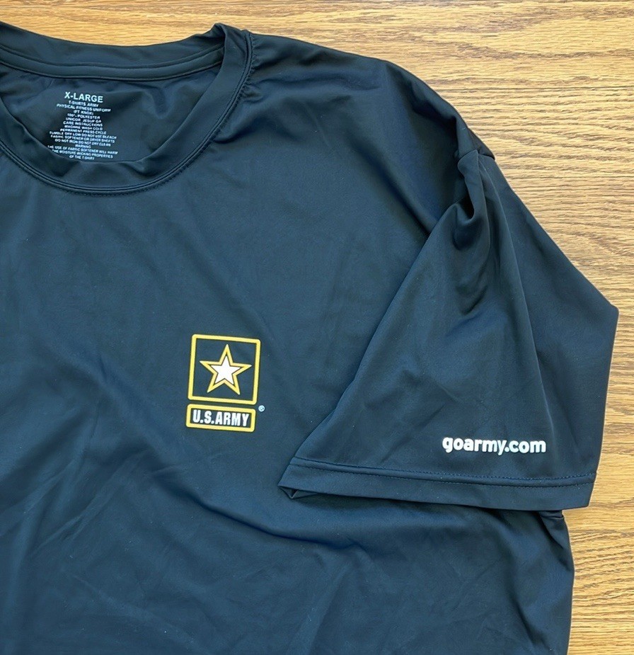 US Army T-Shirt Men's Size XL Black Physical Fitness Uniform FT Knox gallery