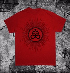 Leviathan Cross T Shirt Punk Occult Gothic Baphomet Satanic Goat Skull Pentagram