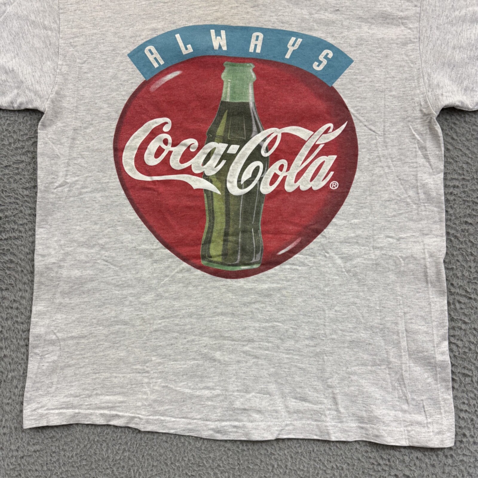 Vintage Always Coca Cola Shirt Mens Large Soda Pop Promo Single Stitch 90s USA gallery