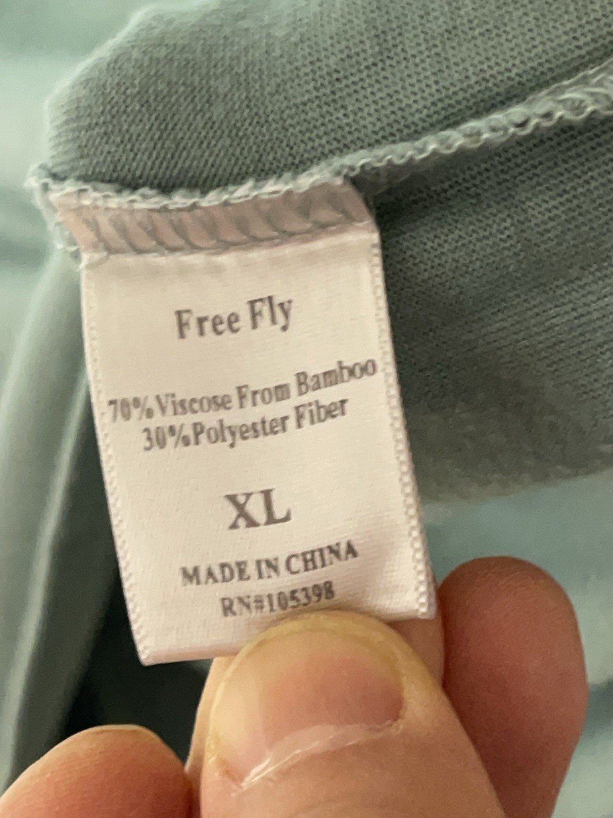 FREE FLY Shirt Men XL Green Henley Performance Bamboo Active Workout Gym Tee gallery