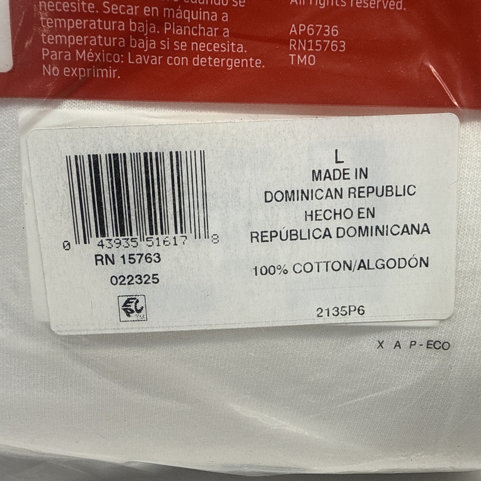 Hanes Men's Cotton, Moisture-Wicking Crew Tee Large, White - 6 Pack Fast Ship gallery