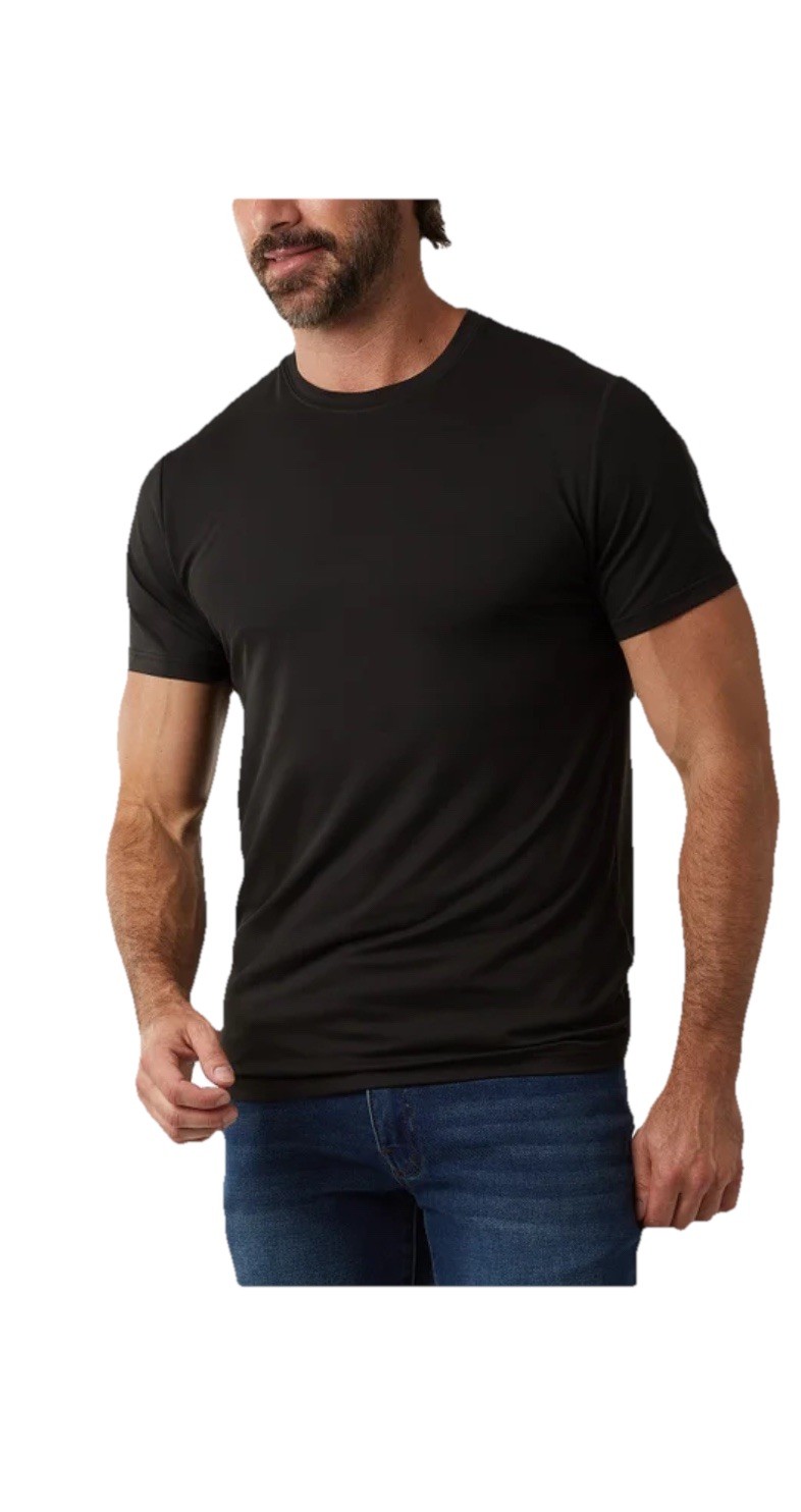 32 Degrees Cool Men's T-Shirt 3 Pack Quick Dry Stretch Crew Neck New Black gallery