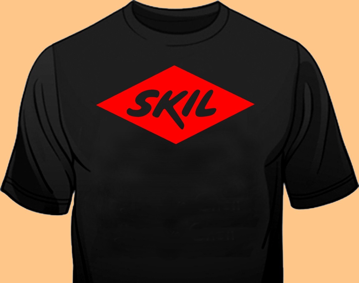 Black T Shirt, Long or Short Sleeve, Tank Top, Sleeveless, Skil Tools