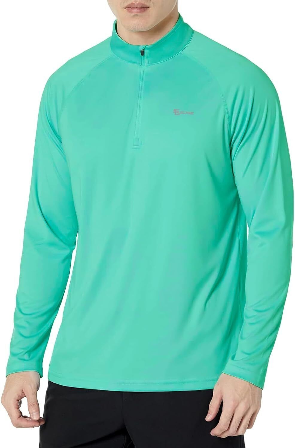 Men's Pullover Sweatshirt UPF 50+ Rash Guard 1/4 Zip Stand Collar Swim Shirt gallery