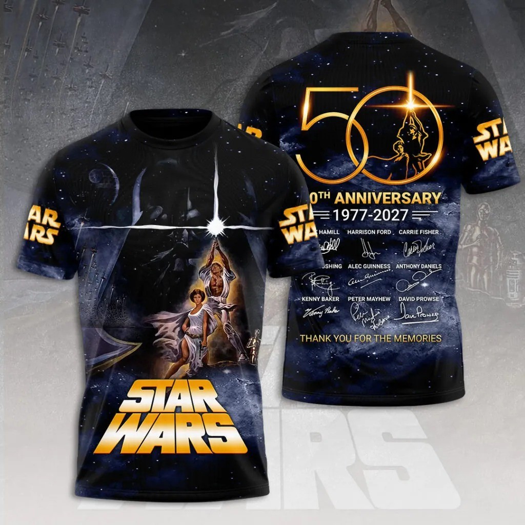 Star Wars A New Hope 50th Anniversary 1997-2027 T-shirt 3D All Size gallery