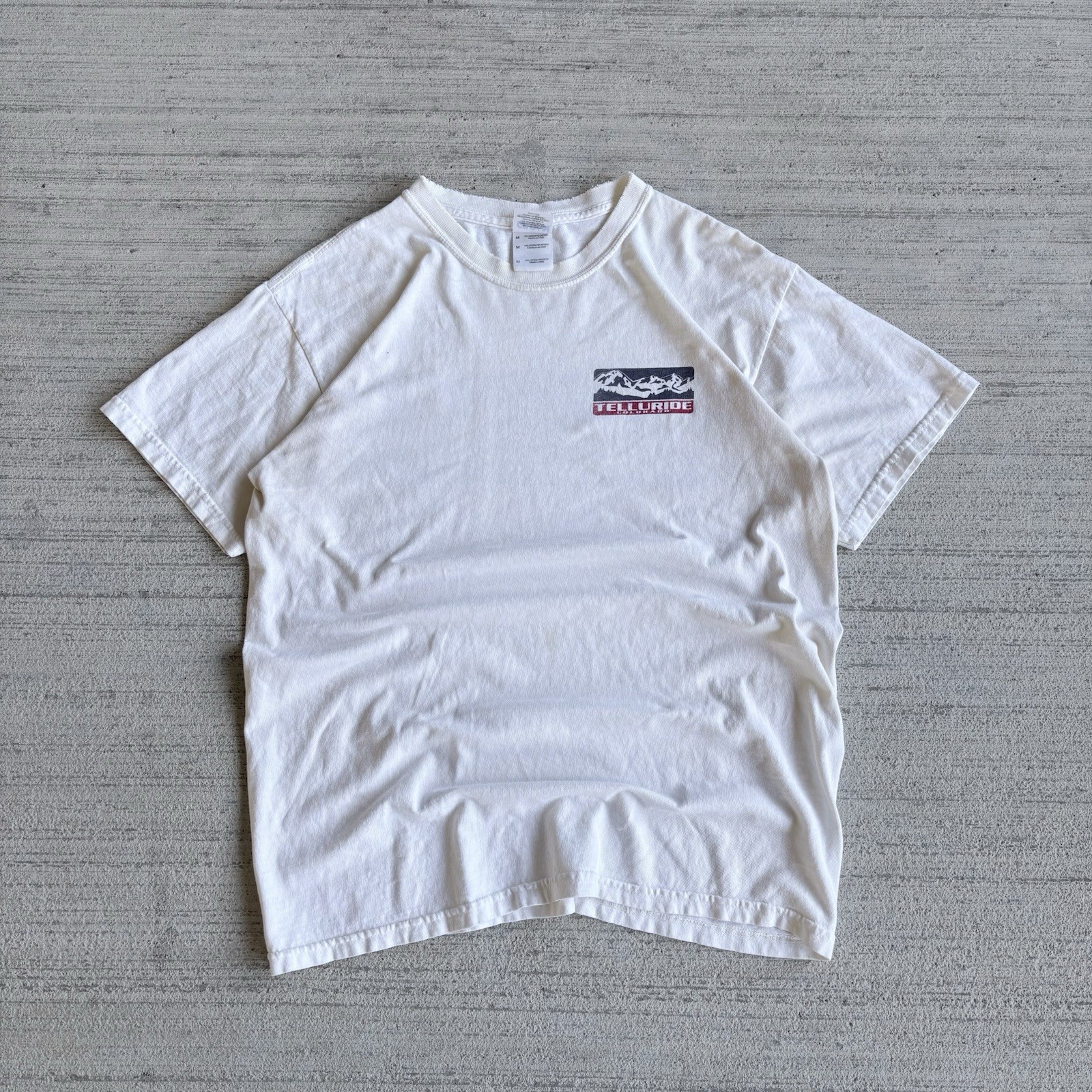 Comfort Colors Telluride Colorado Mountains Graphic White Tee M Crewneck SS gallery