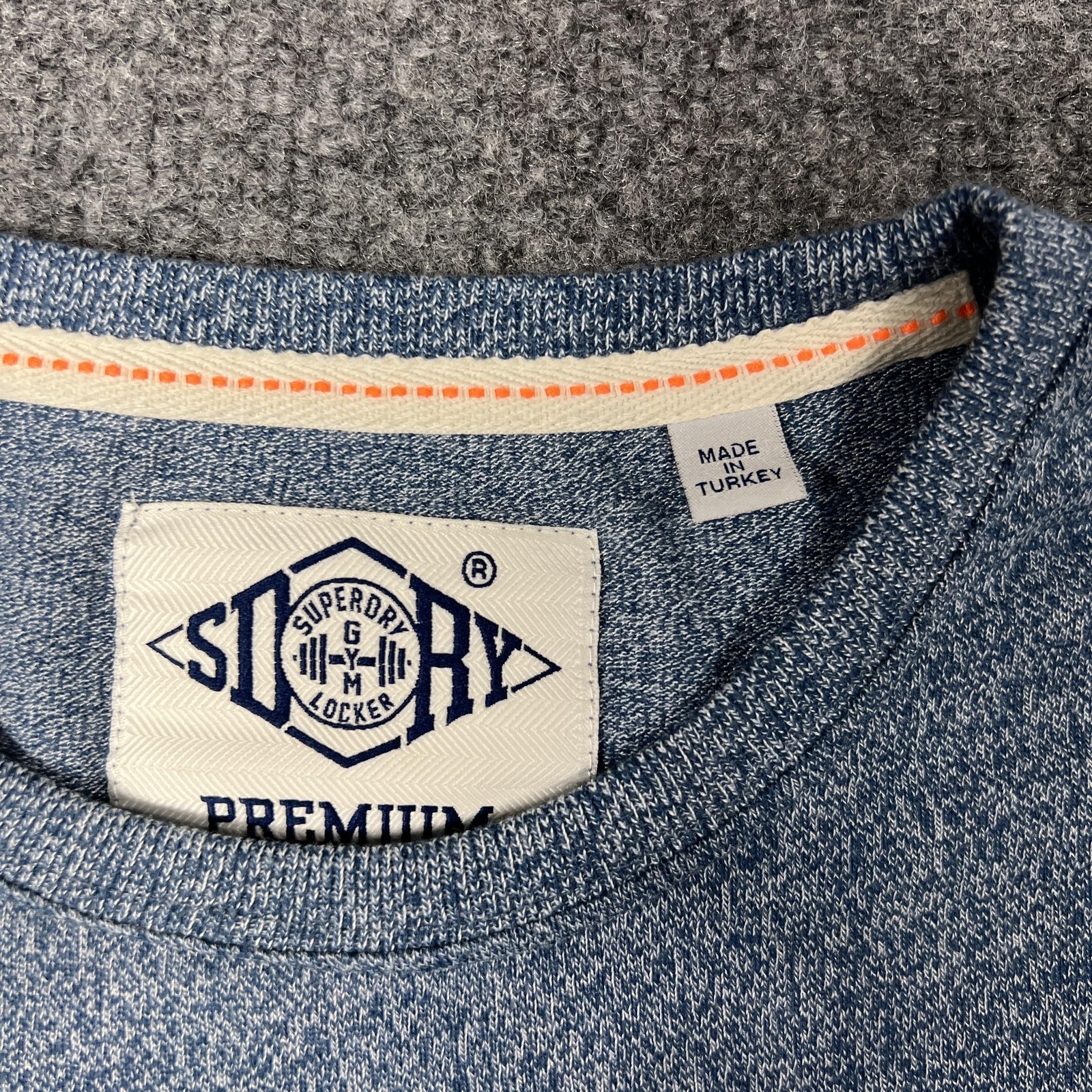 Superdry Shirt Mens Large Blue Gym Locker Lite Loop SD GYM Division Athletic Tee gallery