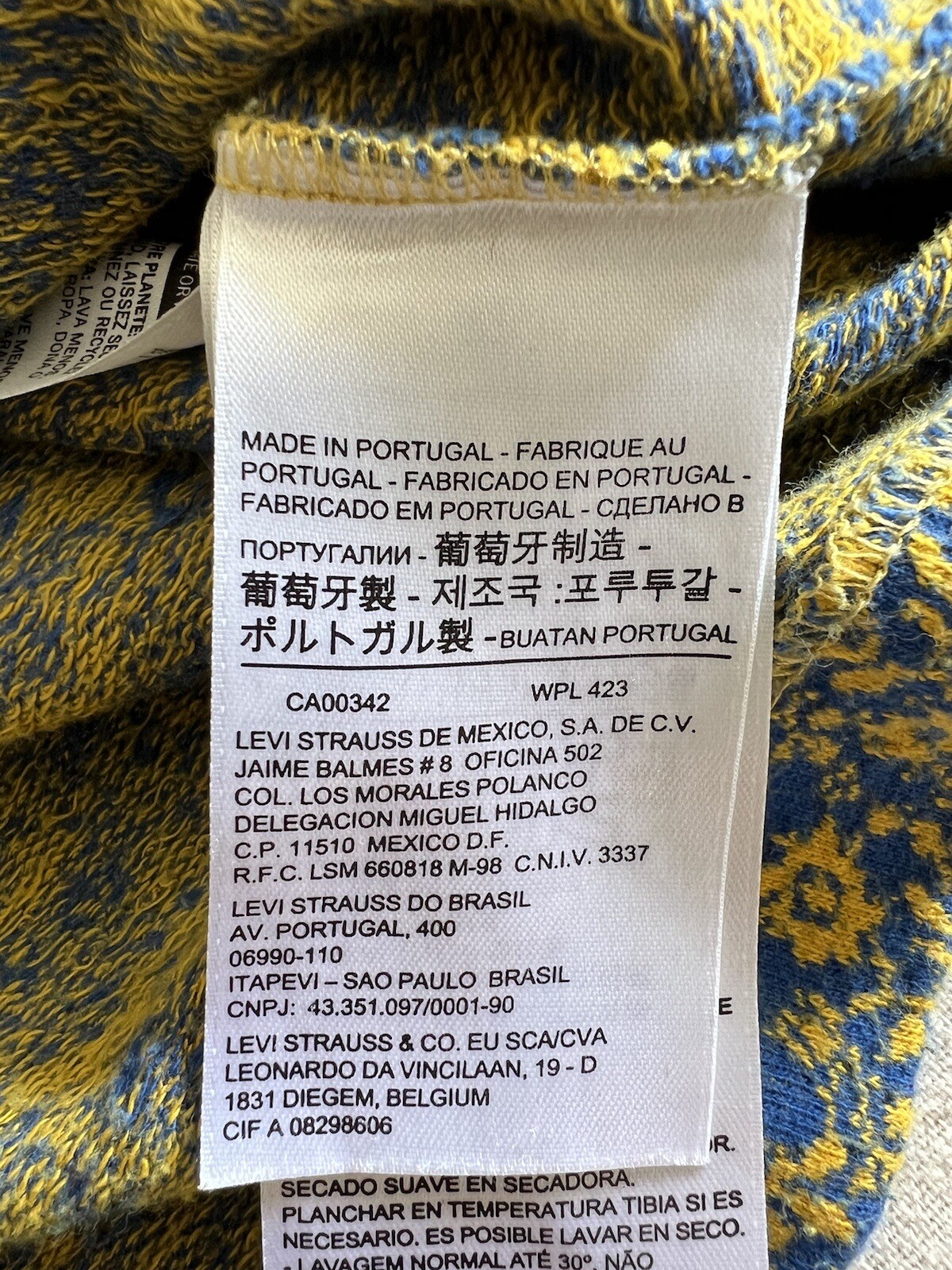 LVC T-Shirt M 1960’s Levi’s Knitted Jacquard Floral Raised Pattern Single Stitch gallery