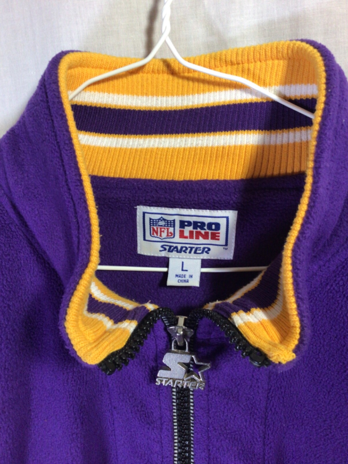 Minnesota Vikings NFL Pro Line Starter Purple Fleece Polyester Jacket J4 gallery
