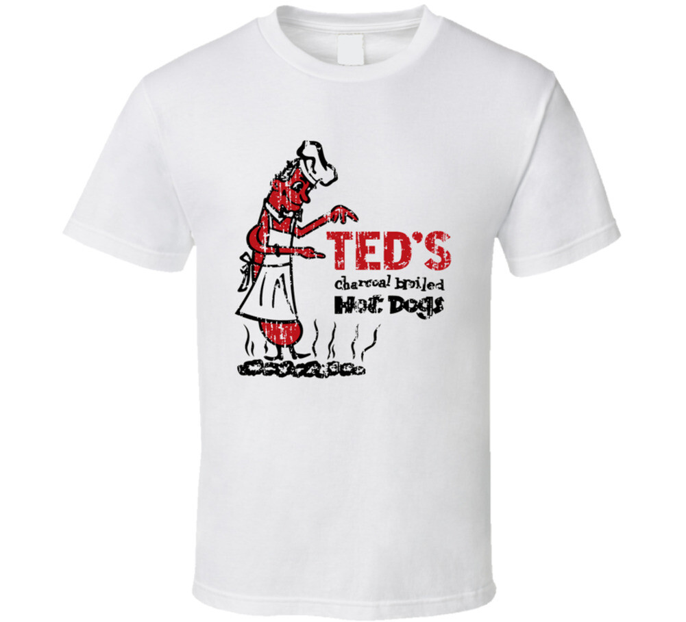 Ted's Charcoal Hot Dogs Retro Restaurant Cool Worn Look T Shirt gallery