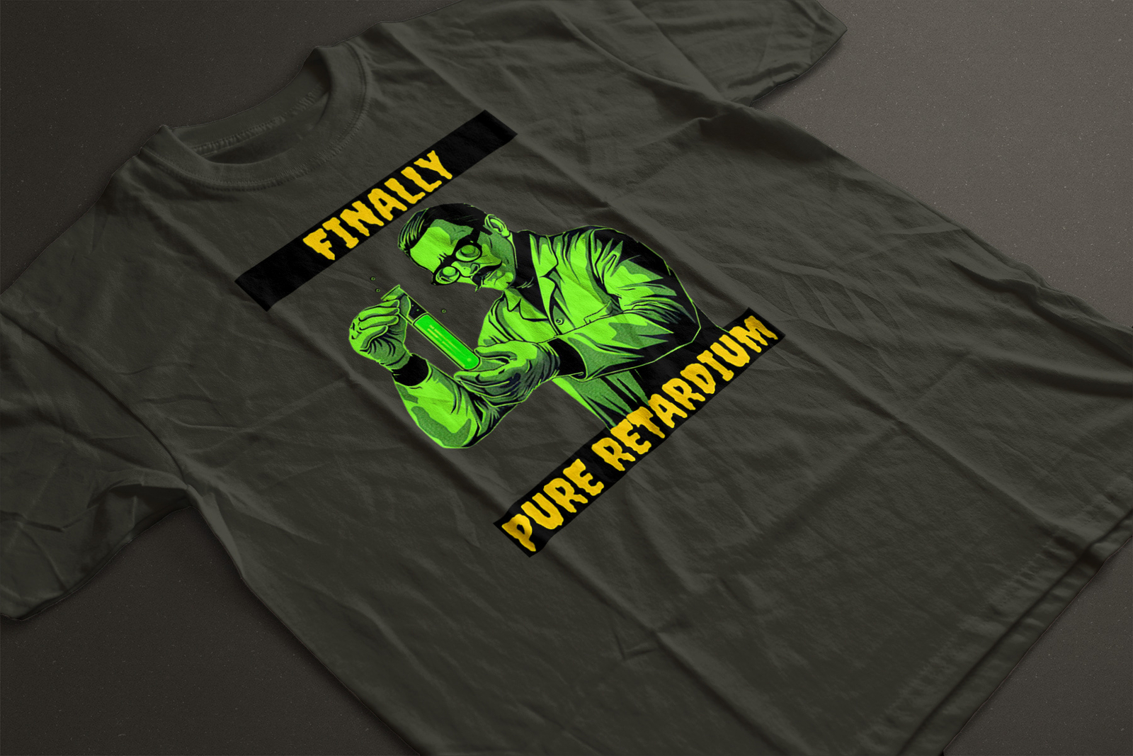 Finally Pure Retardium Funny Scientist T-shirt, Unisex Tee gallery