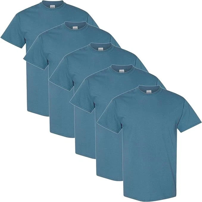 Gildan (5-pack) Indigo Blue Solid Ultra Cotton Short Sleeve Blank Tee T-Shirt gallery