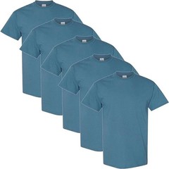 Gildan (5-pack) Indigo Blue Solid Ultra Cotton Short Sleeve Blank Tee T-Shirt