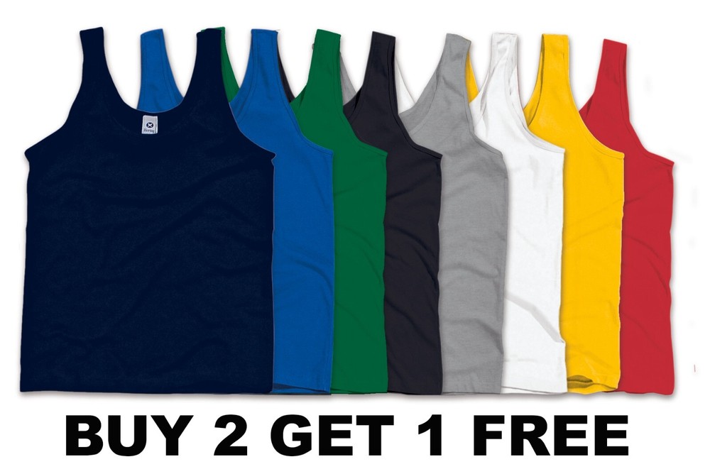Hering Men’s Basic Jersey Cotton Scoopneck Muscle Shirt Tank Top 0199