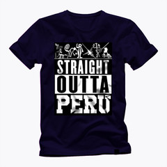 straight outta peru trendy AWESOME PERUVIAN pride GRAPHIC T SHIRT