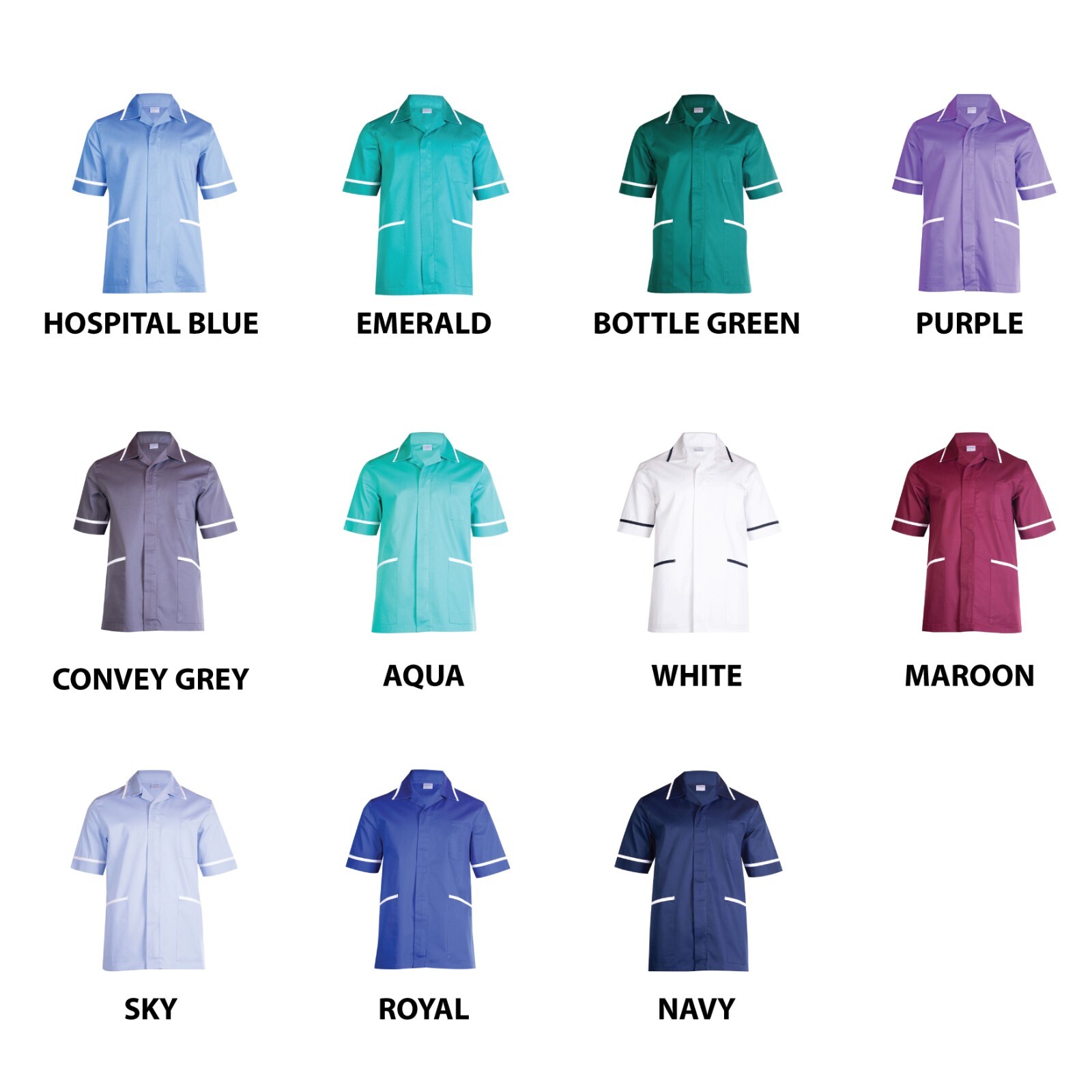 Mens Premium Tunic Uneek Healthcare Hospital Nurse Salon Spa Barbers Plain UC924 gallery