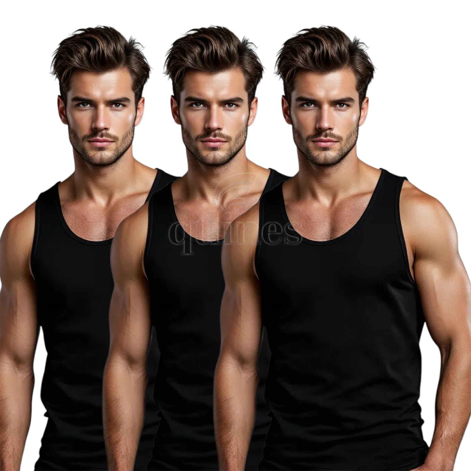 Men Black Vest 3 -6 -12 Pack Cotton Summer Tank Top Gym Plain Boys Vests S -3XL gallery