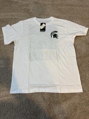 Michigan State University Spartans White T-Shirt Colosseum SIZE XL New NWT