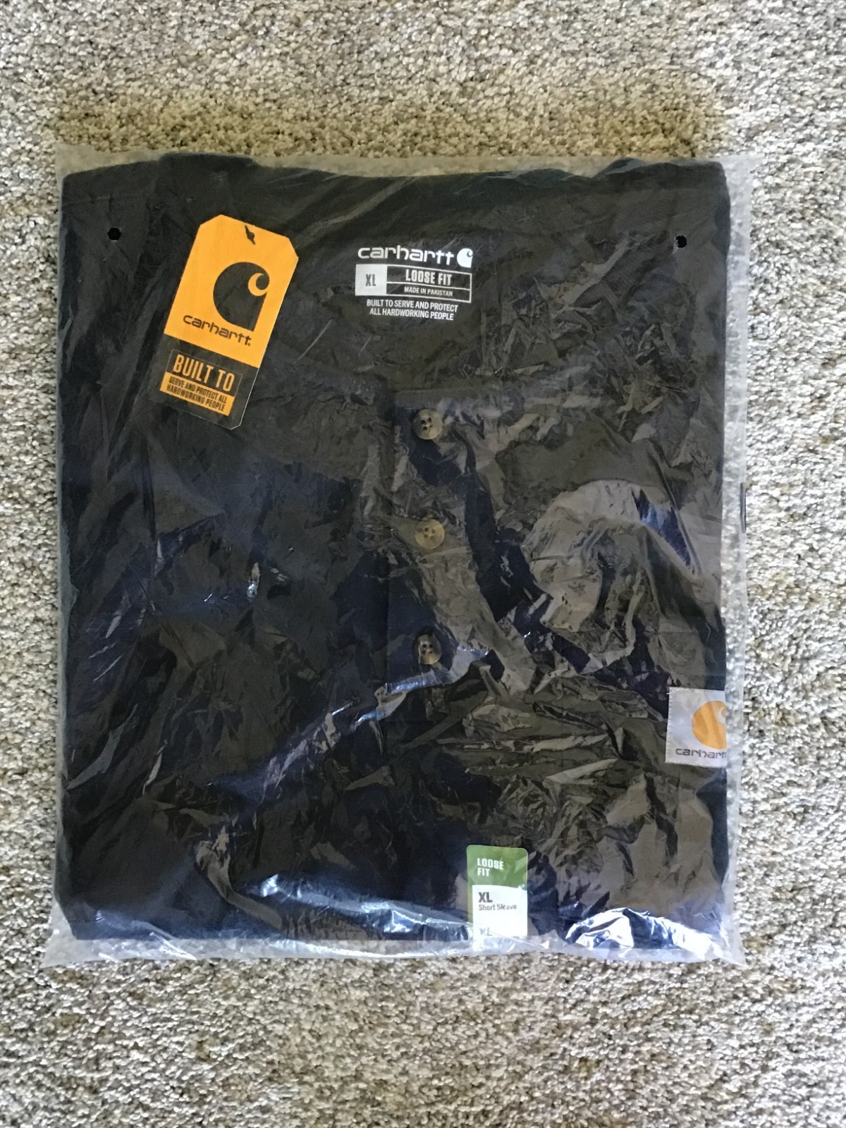 NWT!! CARHARTT MENS LOOSE FIT HEAVYWEIGHT S/S POCKET HENLEY T-SHIRT, SIZE XL gallery