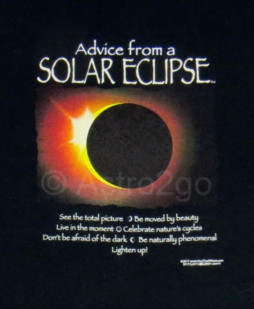 ADVICE FROM A SOLAR ECLIPSE-Astronomy Earth Sun Moon Science T Shirt S-2XL NEW!