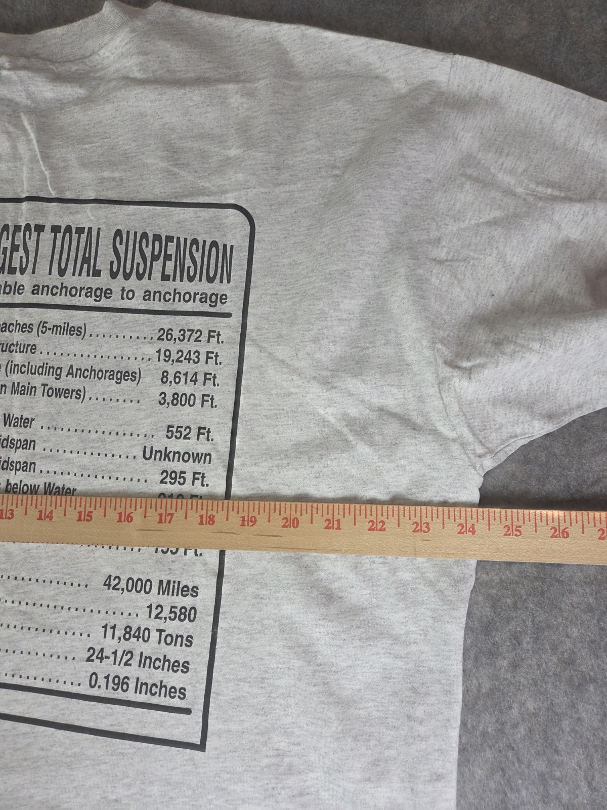 VTG Mackinac Bridge Labor Day Walk 1995 XL T Shirt Mighty Mac Bridge Details gallery