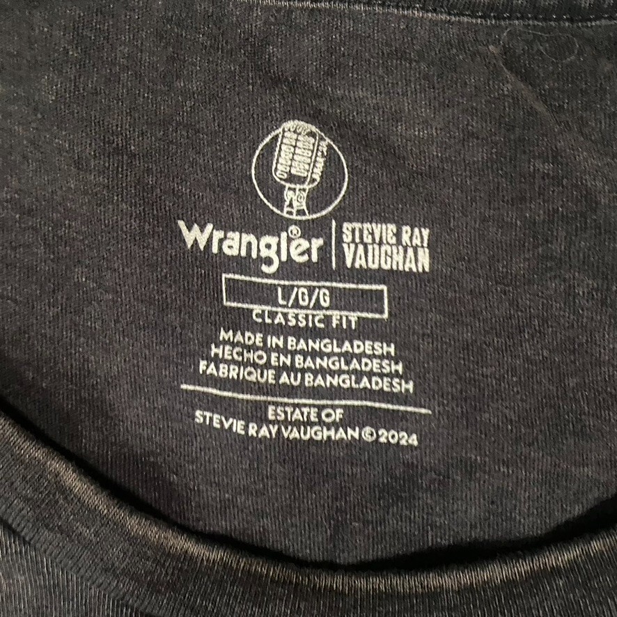 Stevie Ray Vaughan T Shirt Large Black Cold Shot Double Trouble Wrangler SRV 202 gallery