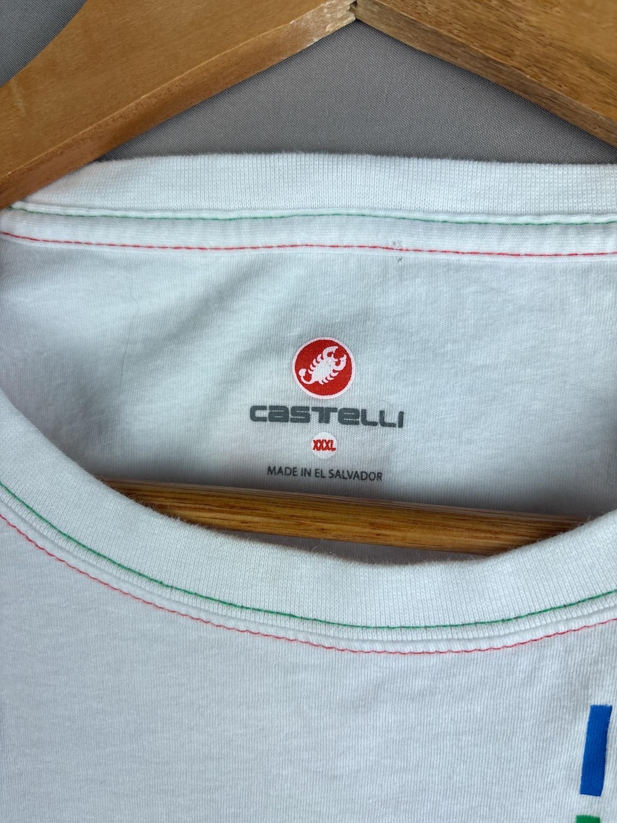 Castelli Italia Cotton T-Shirt Mens Size 3XL White Graphic Crew Neck Italy gallery