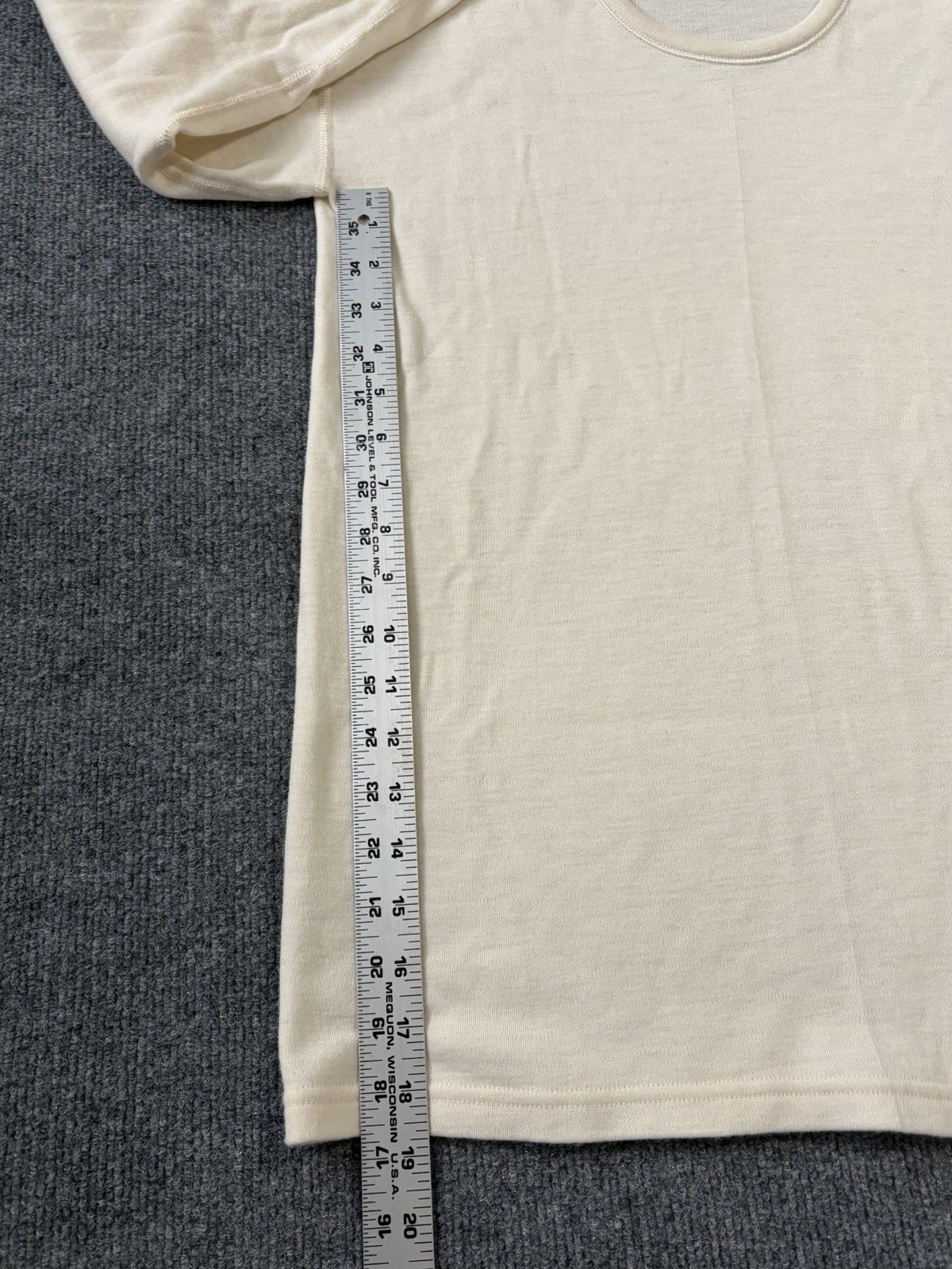 Hasyün Woolmark Blend Cream Long Sleeve Thermal XL 54/56 Soft Lightweight gallery