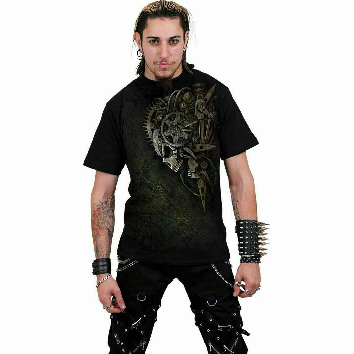 SPIRAL DIRECT DIESEL PUNK T-Shirt/Biker/Grim Reaper/Skull/Goth/Game/Top gallery