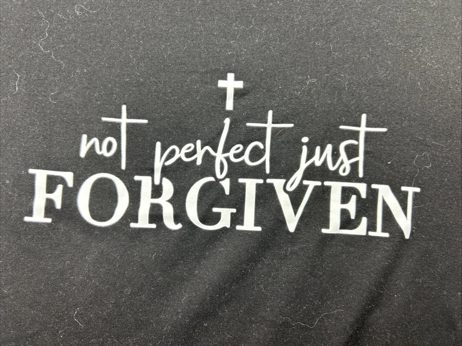 Not Perfect Just Forgiven Funny Logo Shirt funny XL Cotton/Elastane Stretch gallery