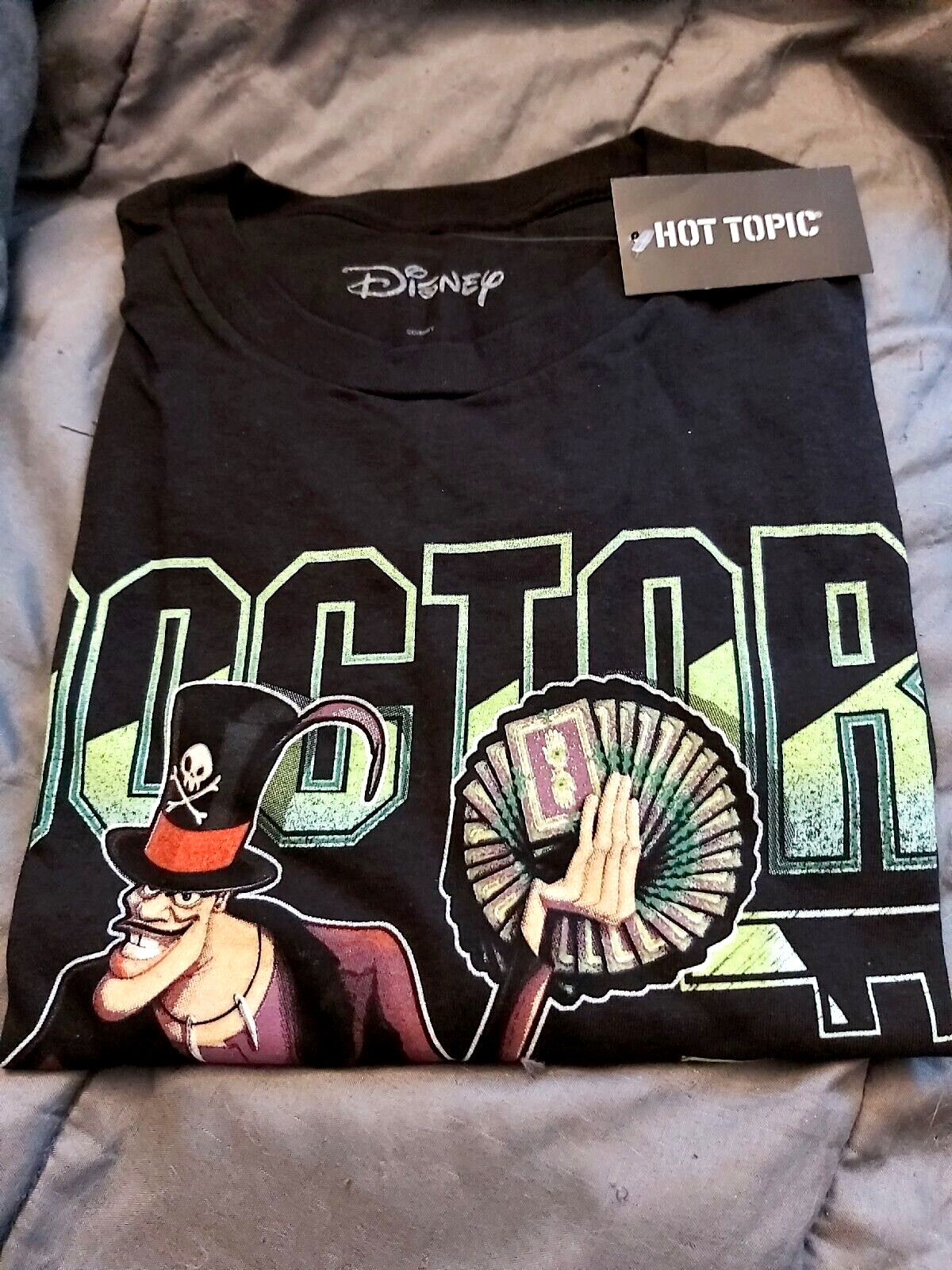 Hot Topic Disney VILLAINS Dr. Facilier Graphic Tee Shirt MENS Med Black NOS 2009