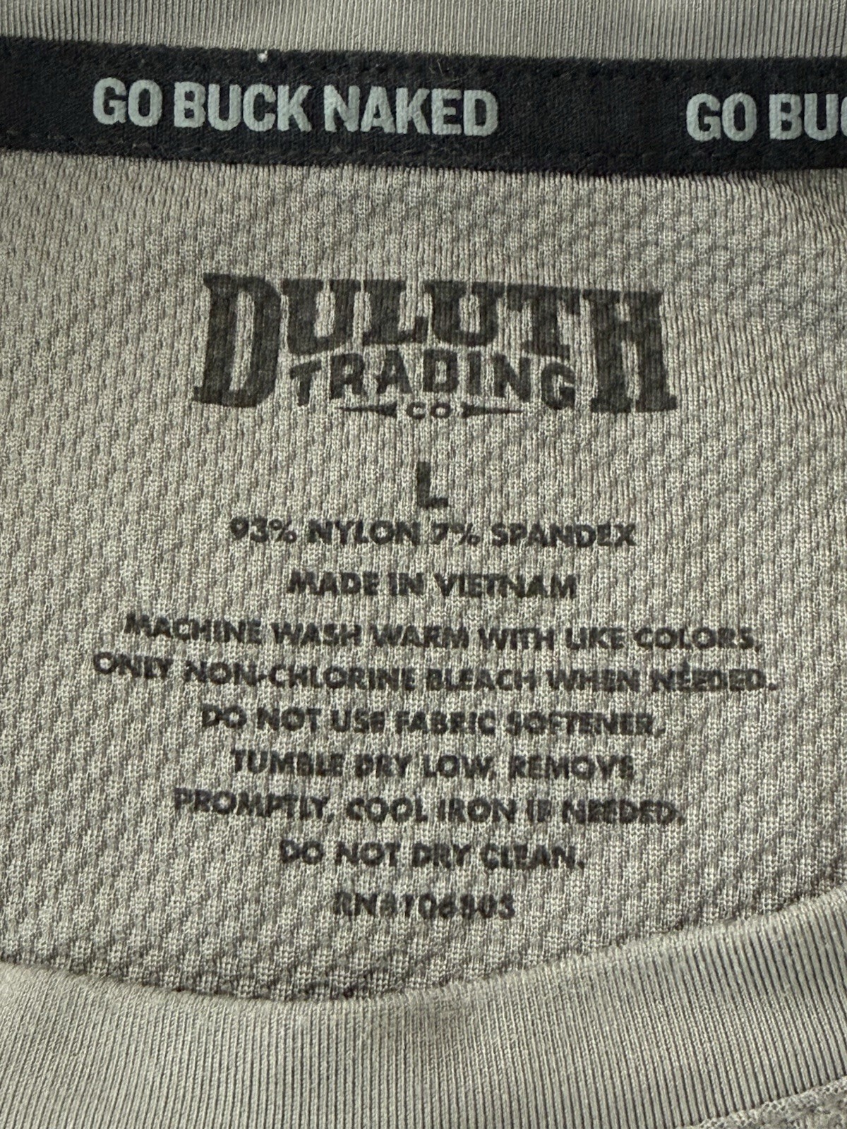 Duluth Trading Shirt Mens Large Black Go Buck Naked Base Layer Nylon Stretch E45 gallery