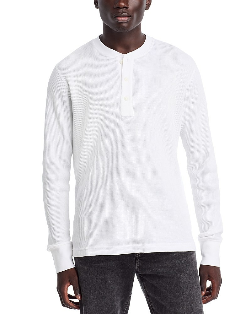 Waffle Knit Cotton Blend Henley by rag & bone White size M gallery