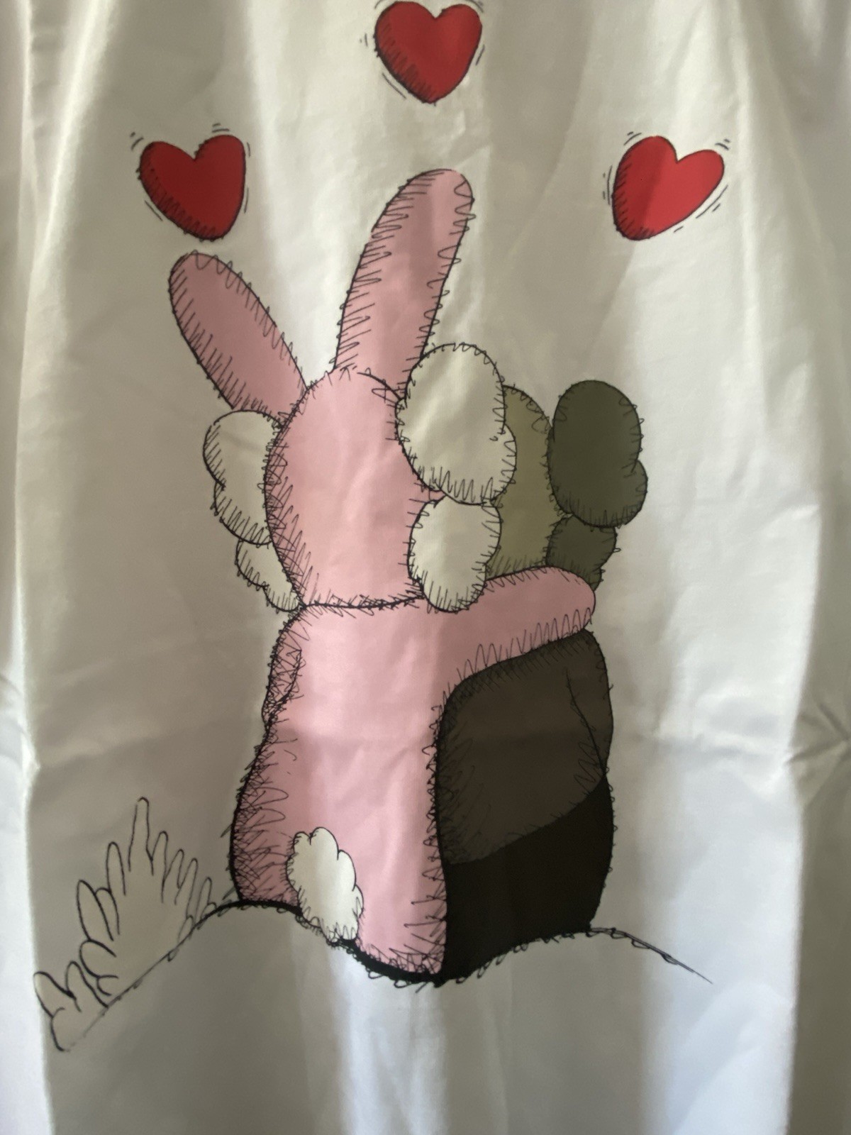 KAWS+WARHOL Men's White Graphic Print T-Shirt Size L gallery