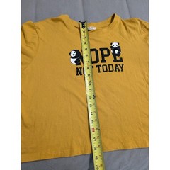 Good Vibes Panda Graphic Tee XL Yellow “Nope Not Today” Funny Shirt Casual Cute