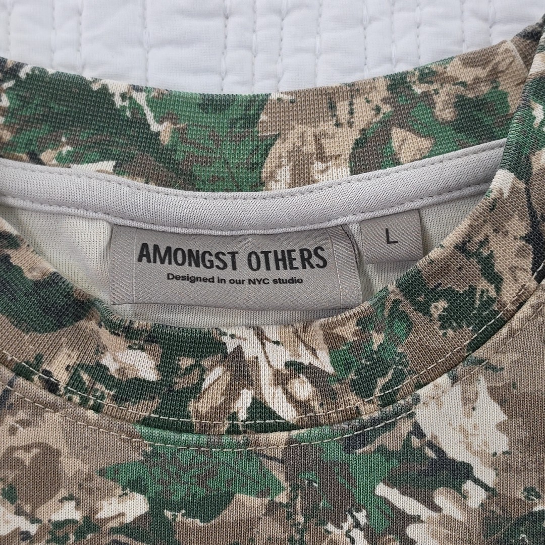 Amongst Others Camo Shirt Mens L Large Green Boxy Drop Shoulder Oversized gallery