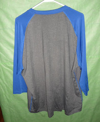 Nike Baseball Dri-Fit Blue & Gray Raglan Sleeve Slim Fit Men’s Shirt Size 3XL