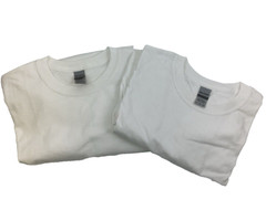 Gilden Ultra Cotton T-Shirt White Tee Lot Of 2 Short Sleeves Crewneck Mens XL
