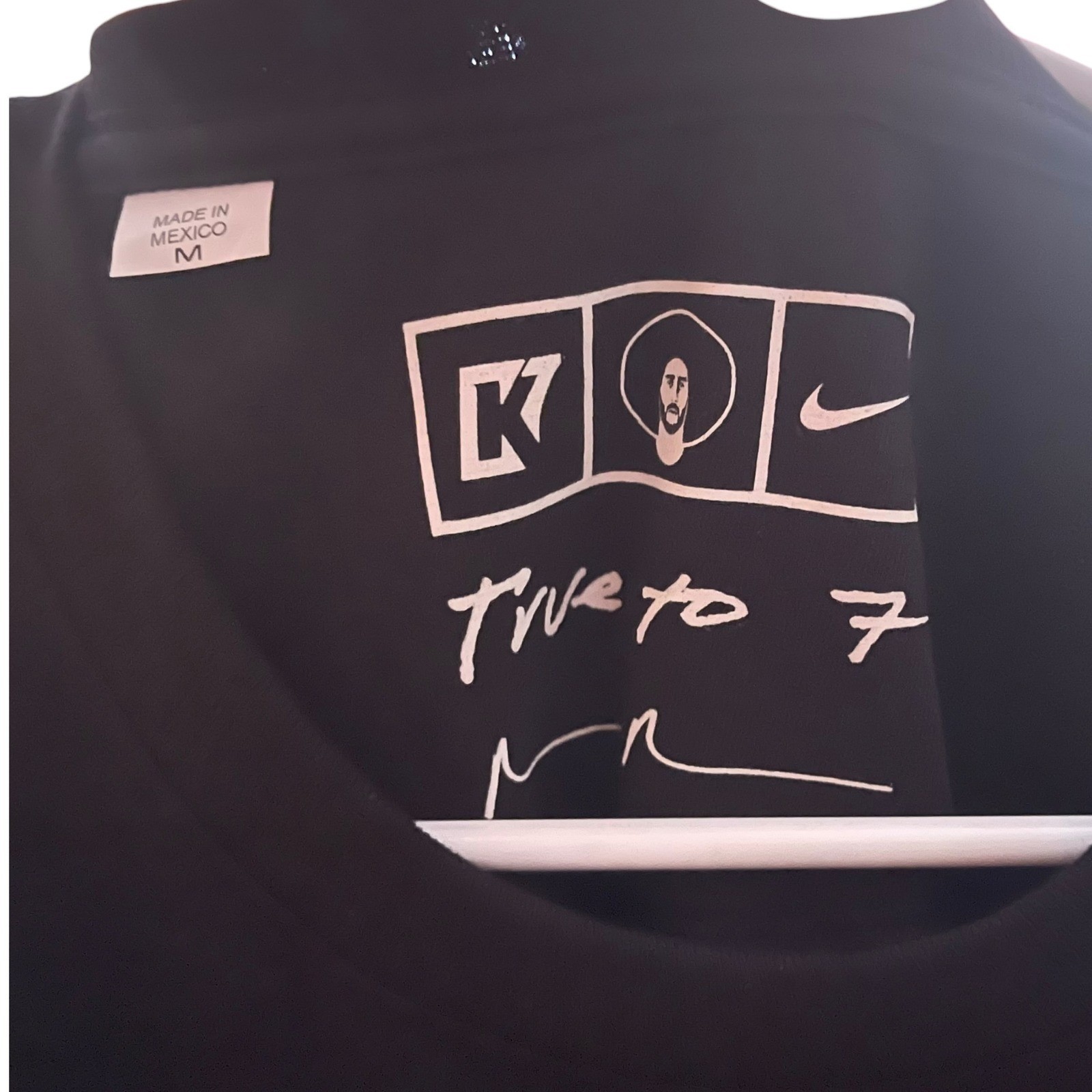 Nike True to 7 Colin Kaepernick Here Today Mens T Shirt Black Size M Deadstock gallery