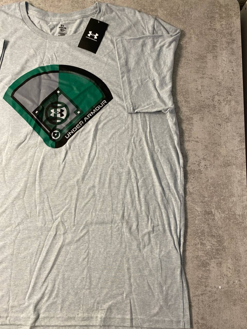Under Armour Men’s 2XL Gray Baseball Diamond Graphic T-Shirt NWT Short Sleeve gallery