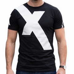 ARMANI EXCHANGE Black X LOGO Short Sleeve Slim Fit Designer Graphic T-shirt NWT